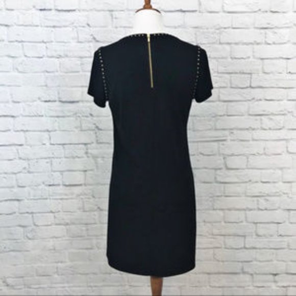 Calvin Klein Black Gold Studded Shift Dress Size 8 - Picture 4 of 8